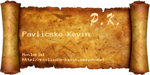 Pavlicsko Kevin névjegykártya